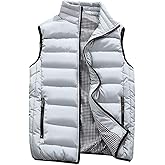 Guanzizai Men's Outdoor Casual Stand Collar Outwear Padded Vest Coats