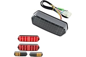 Yibid LED Integrated Tail Light for 2014-2018 Honda Grom MSX 125 Motorcycle, Turn Signal Taillight Brake Stop Running Indicator Sequential Lights for MSX125/SF CBR650F CTX700 CTX700N, Smoke Len