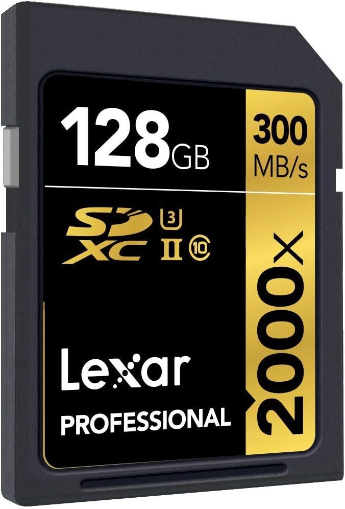 Lexar Professional 2000x 128GB SDXC UHS-II Card (LSD128CBNA2000R): Computers & Accessories