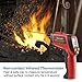 AstroAI Infrared Thermometer 380 (NOT for Human), No Touch Digital Laser Temperature Gun with LCD Display -58℉~716℉ (-50℃～380℃) for Cooking/BBQ/Freezer/Meat - Red