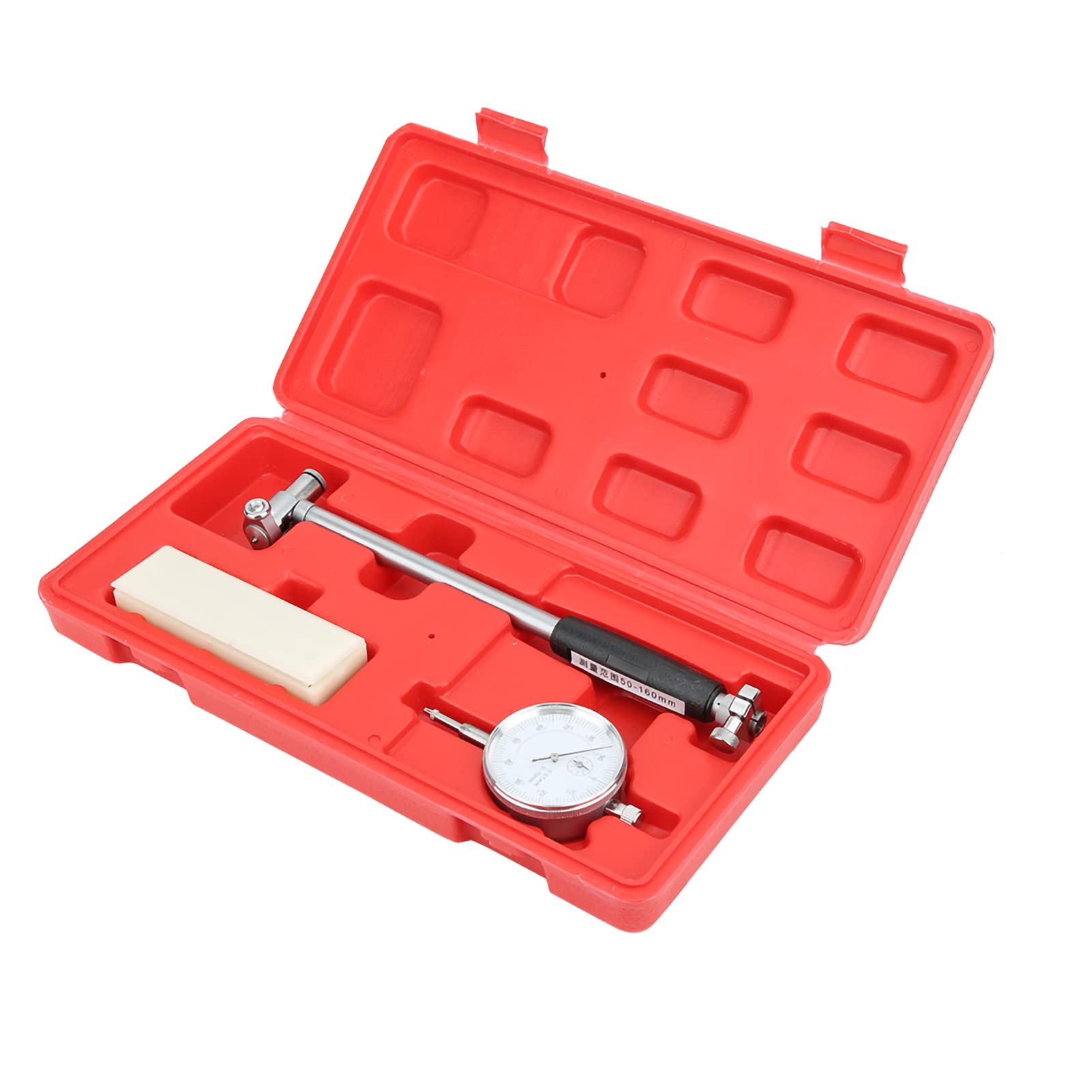Dial Bore Gauge, 50-160mm Metal Diameter Indicator, Measuring Engine Cylinder Tool Kit, for Measuring Internal Sizes of Work Parts
