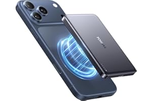 TORRAS MiniMag Power Bank,Ultra-Slim 10,000mAh Magnetic Wireless Portable Charger, 22.5W Fast Charging iPhone Air Magnetic Battery Pack Designed for iPhone 17 Pro Max/17 Pro/Air/16/15/14/13/12, Gray