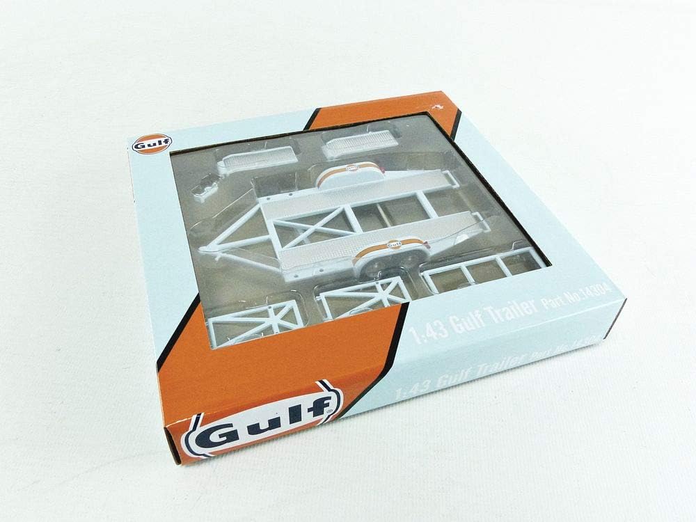 GMP Tandem Car Trailer with Tire Rack Gulf Oil for 1/43 Scale Model Cars 14304