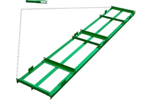 YITAMOTOR 8 Ft Drag Harrow Driveway Grader Landscape Power Rake for ATV, UTV, Tractor, Mower Tow Behind Yard Lawn Leveling Tool with 6 Ft Heavy Duty Chain