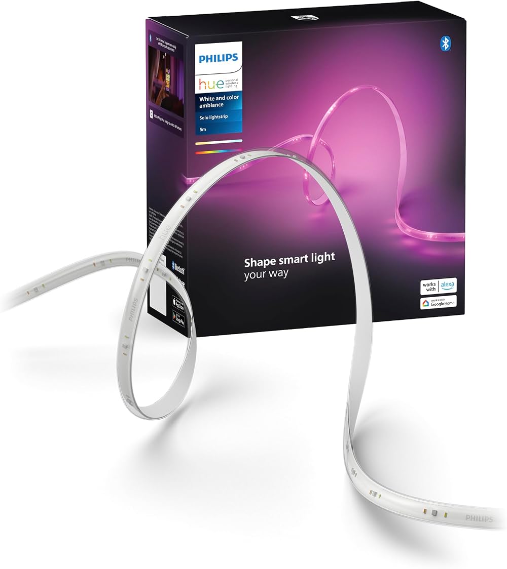 Philips Hue Indoor 5m Solo Lightstrip Base Kit Smart LED Lights