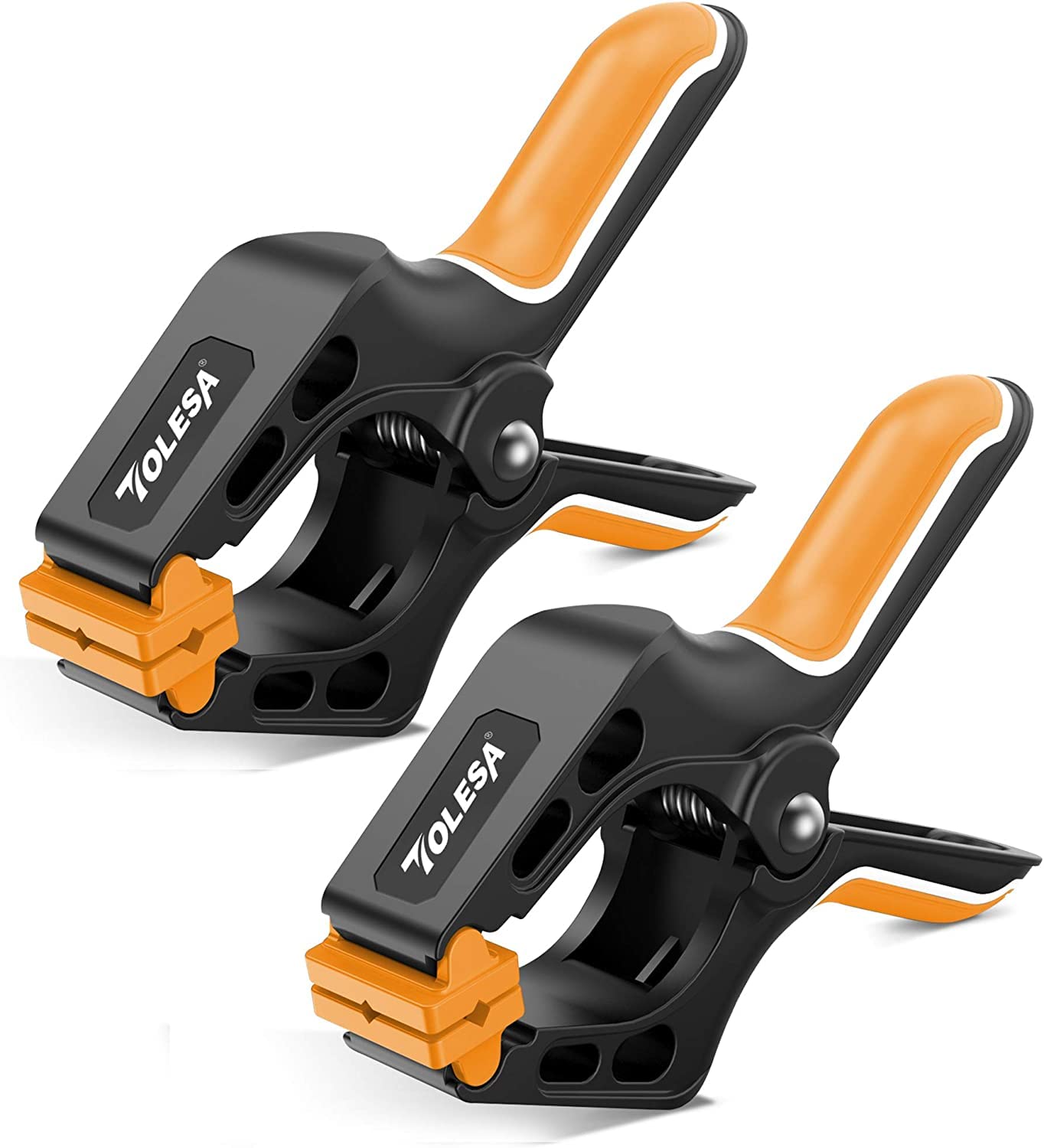 TOLESA スプリングクランプ 96mm(3.7インチ) ×2 強力 高強度 ナイロン 圧着 溶接 切断 DIY工具 木工・撮影用 固定クランプ 2点セット商品画像