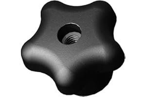 Innovative Components AN4C-5S3A-21 1.75" Star Knob thru hole 1/4-20 steel zinc insert black pp (Pack of 10)