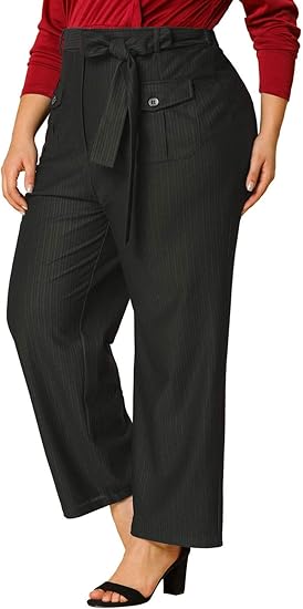 plus size high waisted work pants