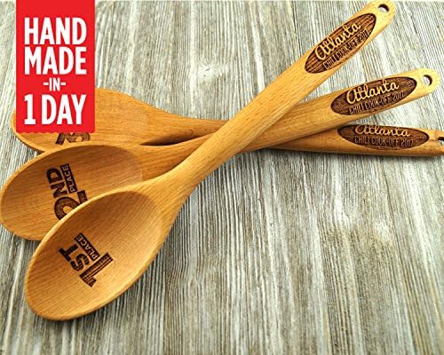 Chili, Chili Cook Off, Chili Cook-Off, Prize, Contest, Personalized spoon, Wooden Spoon, Favor, Event Prize, Engraved Spoon Set Custom, Cook Off Trophy