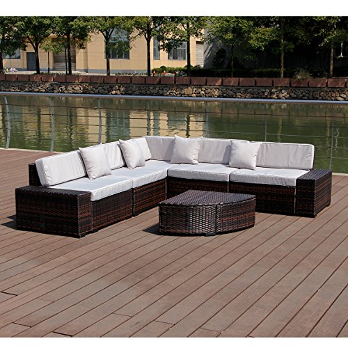 U Max 5 14 Pieces Patio Pe Rattan Wicker Buy Online In Colombia At Desertcart