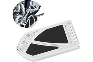 DAKLVNG Phantom Brake Pedal Pads for Harley Touring 80-2024 Road King Electra Street Glide 1986-2017 Softail Heritage Springer Fat Boy Deluxe 2012-2016 Dyna FLD (Chrome)