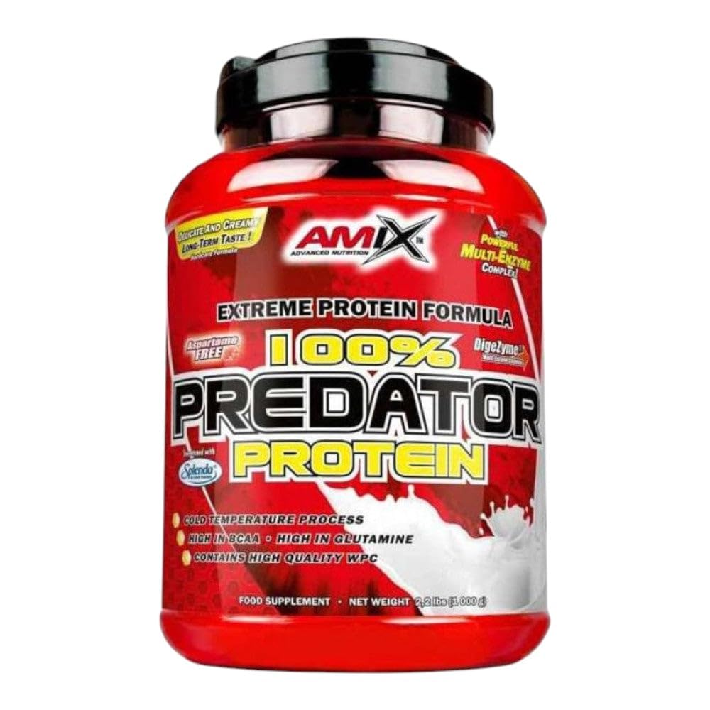 AMIX - Protein for Muscle Gain - Predator - 1 kg - Supports Muscle Growth - Aspartame Free - Whey Protein - Ideal for Protein Shakes - Chocolate Flavor