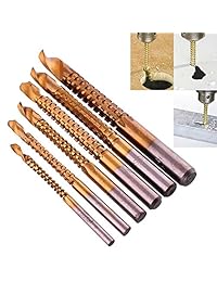 agile-shop 6 pcs 3 8 mm Titanio HSS Drill & Sierra Bit Set de corte Carpintero Madera, Metal