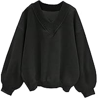 ★新品未使用★gypsohila V Neck Sweat Lightgray Sweatshirt with V-neck and adjustable sleeve cords