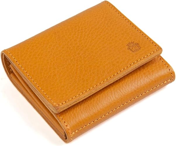 Amazon ミニ財布 レディース 本革 折り財布 小さい財布 コンパクト 薄い かわいい イエロー 黄 ドーノ Dono 財布