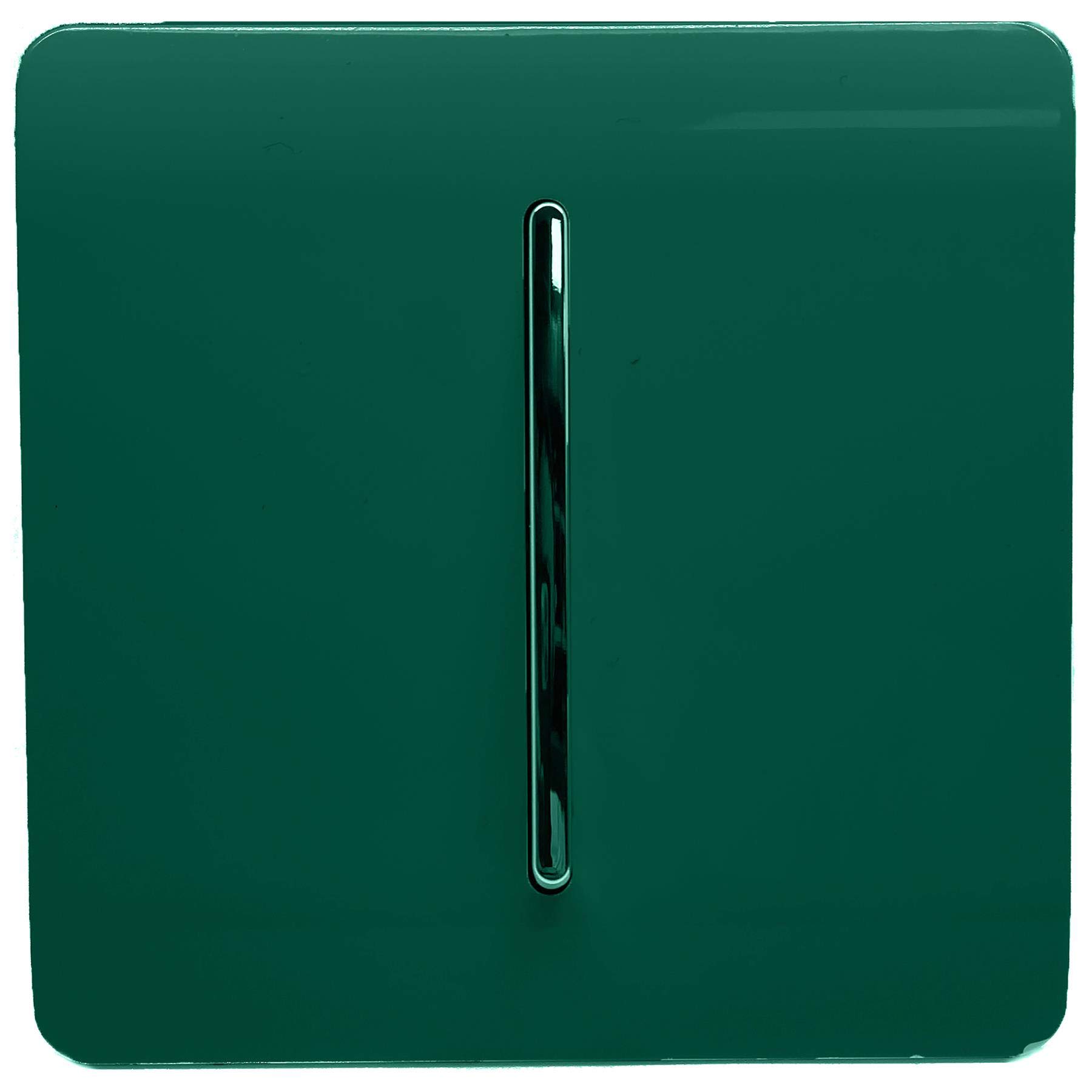 Trendi 1 Gang 2 Way 10 Amp Rocker Chrome Light Switch Glossy Dark Green (3 Pack) — image 1