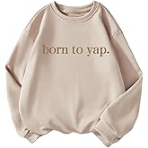 SOLY HUX Girl's Graphic Sweatshirt Letter Print Crewneck Drop Shoulder Long Sleeve Casual Fall Pullover Tops