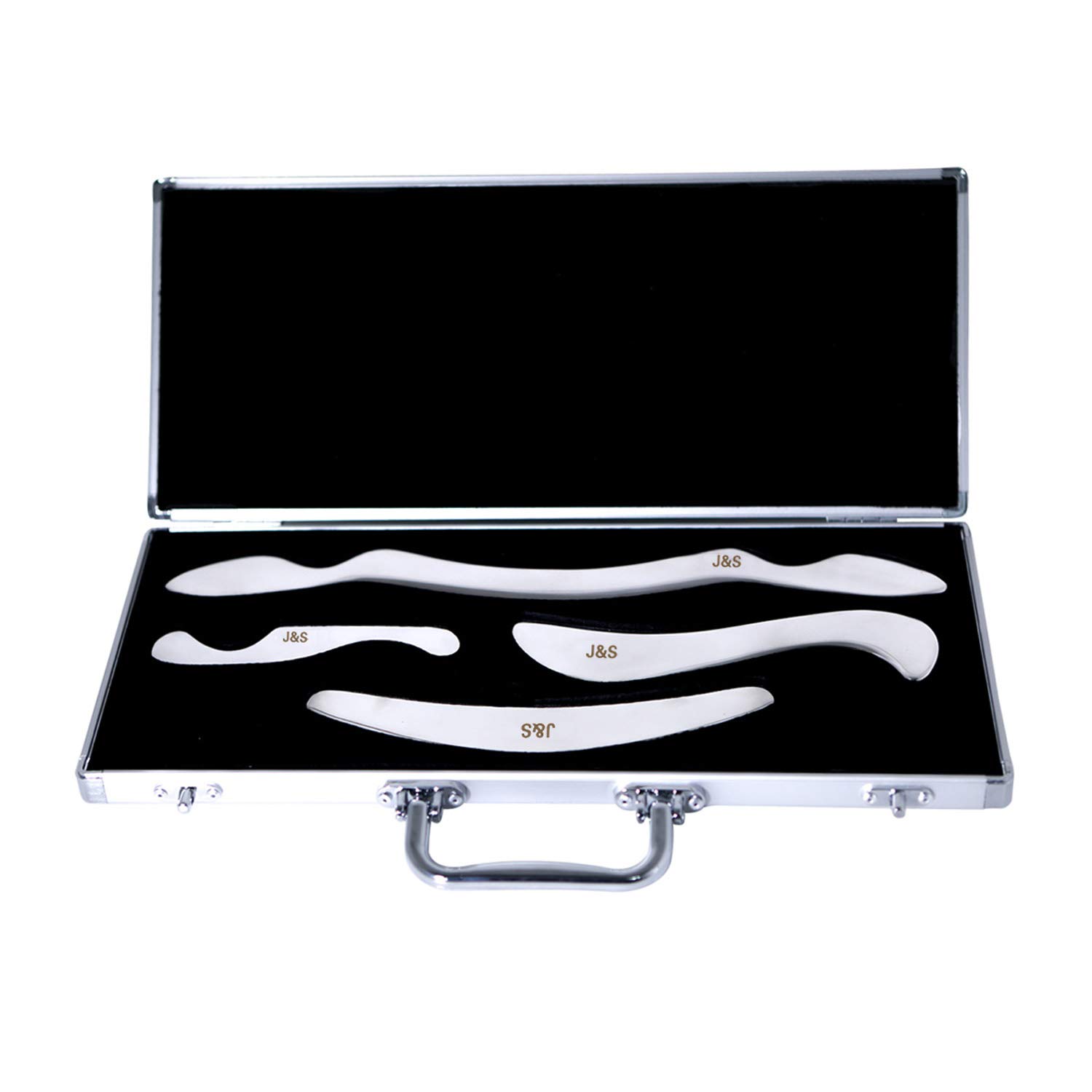 JustSun Gua Sha Scraper Soft Tissue Massage Tools Stainless Steel IASTM Tool For Spa Acupuncture Therapy Reducing Muscle Pain