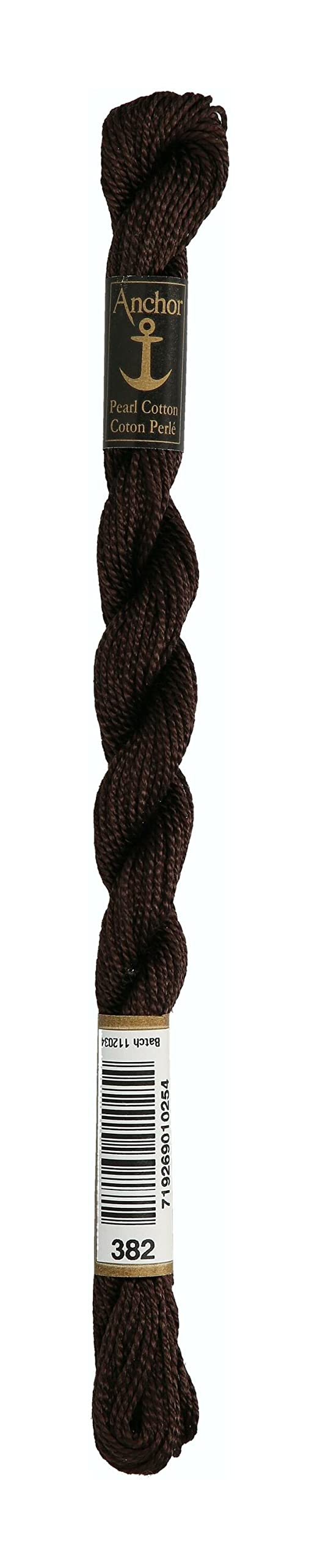 Anchor Pearl Thread, Embroidery Thread, Cotton, 00382 Ebenholz, ebenholz