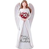 BUTILIVEEN 70th Birthday Gifts for Women-70th Birthday Angel Figurines Decorations