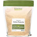 Banyan Botanicals Organic Yellow Mung Dal - Certified USDA Organic - Non GMO - Vegan - GF - Ayurvedic Food for Kitchari & Cle