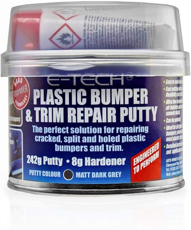 MP Essential E-TECH Plastic Bumper and Trim Repair Putty 250G Dark Grey