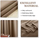 PONY DANCE Blackout Mocha Curtains 2 Panels 90x90 In Grid Eyelet view 7