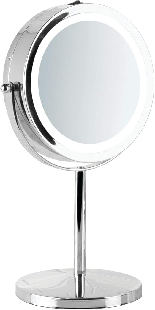 iDesign FreeStanding Portable DoubleSided Vanity Mirror with Lighting