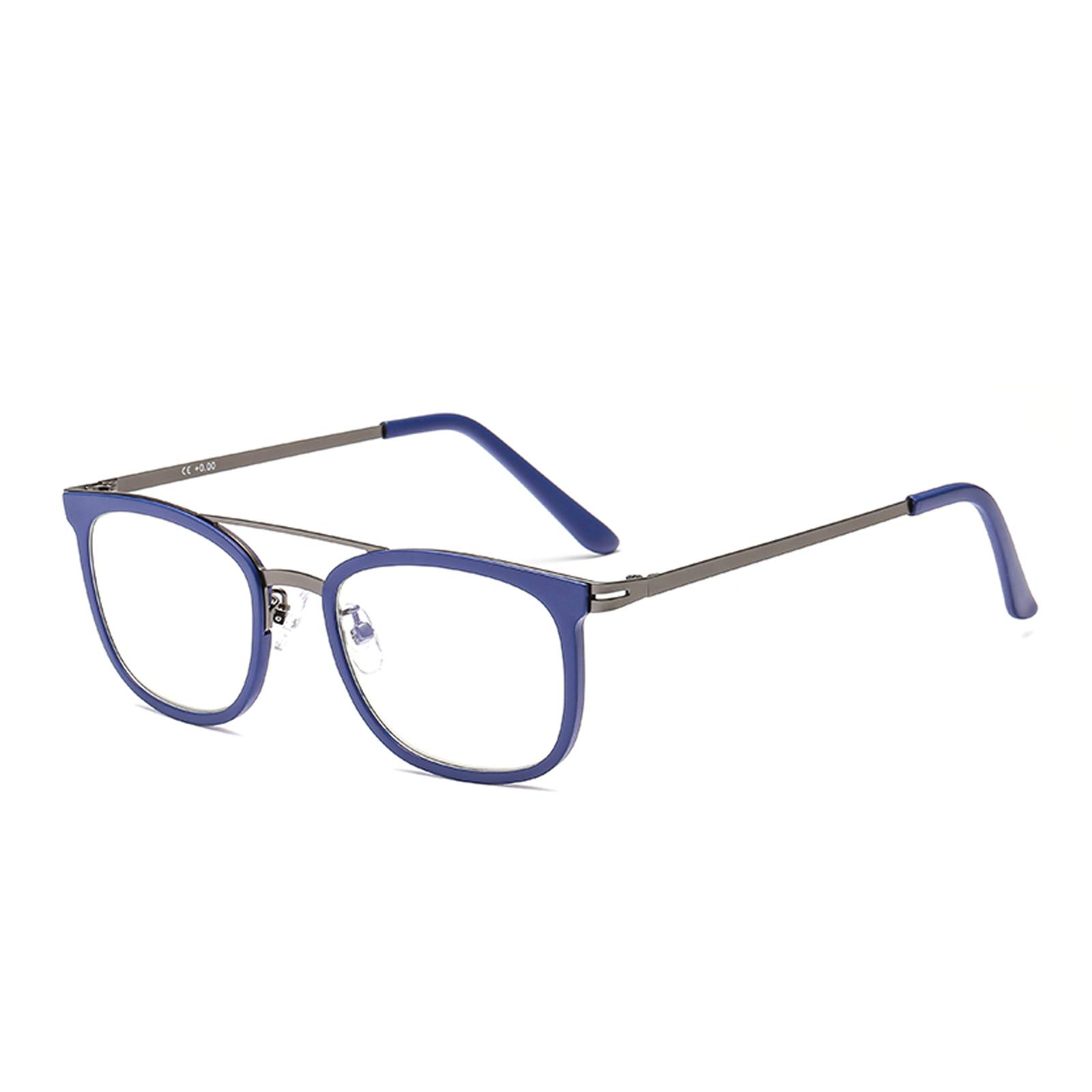 Suertree Anti Blue Reading Glasses Metal Frame Fashion Readers Blue Blocking Women Men Eyewear 1.5x JH193