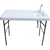 Old Cedar Outfitters Fish and Game Cleaning Table with Sink and Folding Legs