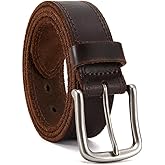 YOORAN Full Grain Leather Belt Men 1.5" Casual Work Jeans Golf Gift Box Handmade