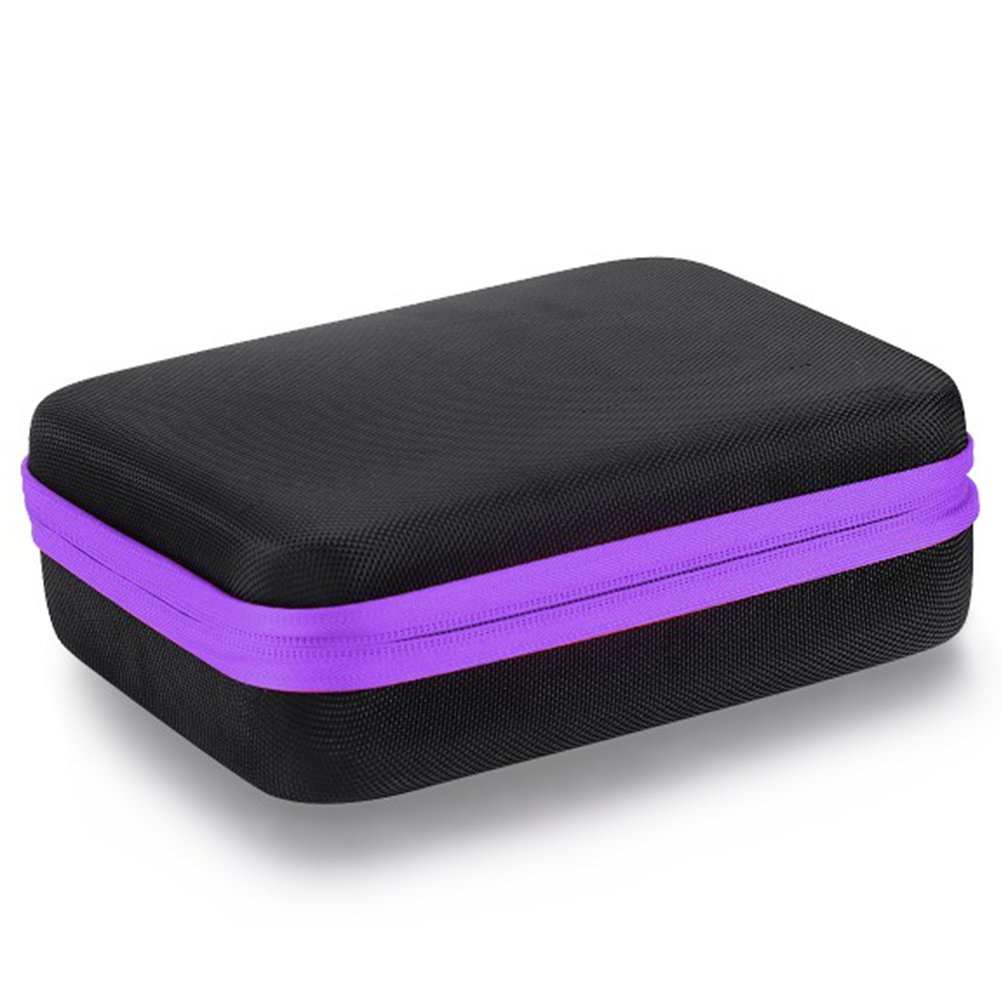 Myonly Essential Oils Carrying Case Holds, 30 Bottles 5ml, 10ml, 15ml Bottles Storage Organizer Bag Hard Shell EVA (Purple) : Beauty