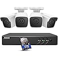ANNKE 5MP Home Security Camera System with AI Human/Vehicle Detection, 8CH H.265+ DVR Recorder with 4X 5MP (2560TVL) Wired IP67 Outdoor CCTV Cameras, 100 ft EXIR Night Vision with Smart IR & WDR