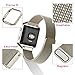 For Fitbit Blaze Accessory Band,Small (5.5-6.7 in),Oitom Frame Housing+Milanese loop Stailess Steel Band for Fitbit Blaze Smart Watch Fitness(Champagne)
