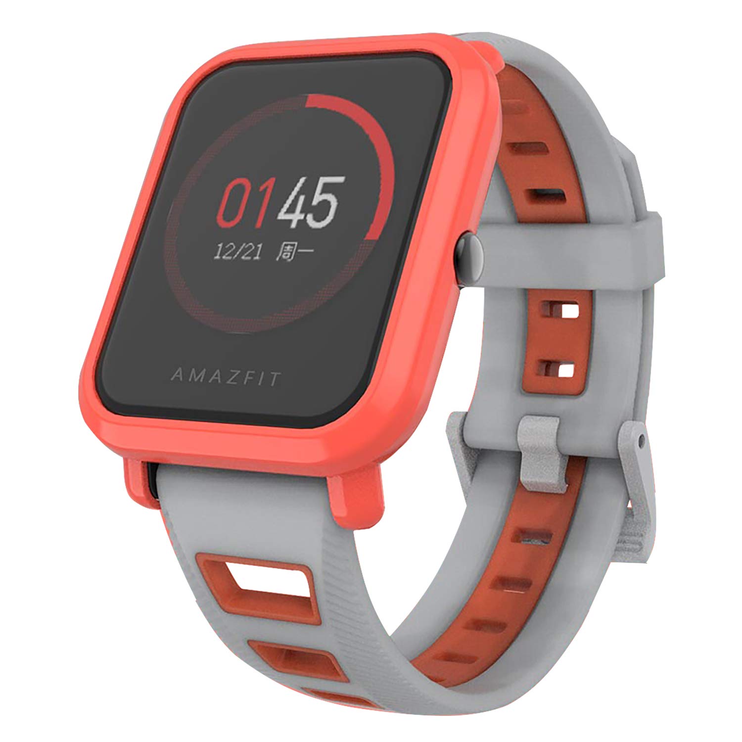 SenMore 20mm Soft Silicone Replacement Strap Compatible with Amazfit Bip Band Younth Smart Watch Suitable for Gear S2 Frontier/Classic,Watch 2 (NO TRACKER) (Purple&Gray, 20MM)