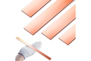 SKNONO 3PCS C110 Copper Flat Bar,0.08" Thickness X 1" Width X 15.7" Length Flat Bar Stock,Pure Copper Flat Bar