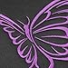 BDK Car Seat Cover 9pc - Butterfly Purple Auto Seat Protection