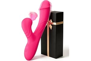 Allovü G Spot Vibrator Sex Toys, Rabbit Vibrator with 10 Suction & 10 Vibration Modes, Quiet Clitoral Nipple Sucking Vibrator