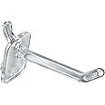 Azar Displays 800002-C Pack of 50 Clear Pegboard Hooks (Also Available in Black & White) - 2” Pegboard Hook Set (4” & 6” Pegboard J Hooks Also Available) - Polycarbonate Plastic Hooks for Retail