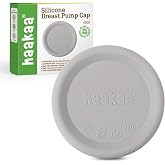 haakaa Silicone Breast Pump Cap (Gray), Fits All haakaa Breast Pumps, 1pc | Helps keep pump flange clean, Premium silicone, reusable, easy to wash, BPA/PVC/phthalate-free
