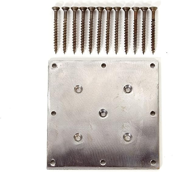 Newel Post Fastener, Plate and Screws, fits 3" to 3 1/2" post Amazon