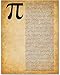 Pi Digits 11x14 Unframed Print – Pi Symbol Wall Art for Classroom or Math Department, Home Office, Study, Dorm Room or Library – Minimalist Mathematical Design for Teachers, Students