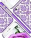 iPhone 6 Case, Style4U iPhone 6 [Purple] Flower Damask Design Slim Fit Case Cover for Apple iPhone 6 4.7 Inch with 1 Stylus and 1 HD Clear Screen Protector [Purple]