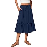 Witsmile High Waist Tiered Skirts for Women Flowy Skirts for Women Long Length with Pockets 2026 Fashion Trendy