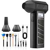 QINK ROLMIL Electric Air Duster-130000RPM Super Power Cordless Air Duster, 4-Gear Adjustable Mini Blower with Rechargeable Battery, Dust Blower for Computer, Keyboard, House, Outdoor and Car