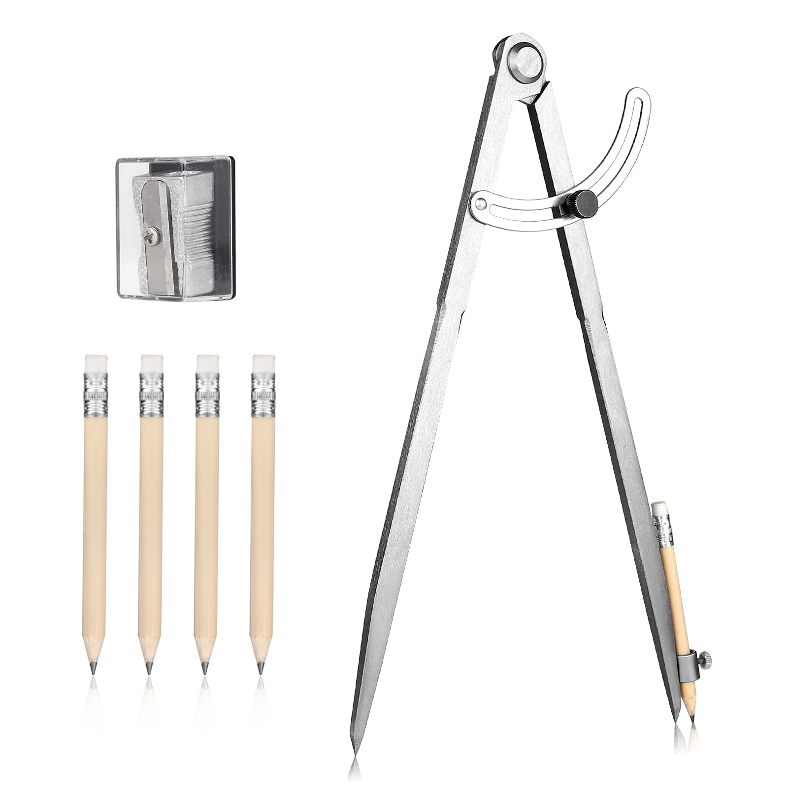LALAGO Pointed Compass 300 mm, Marking Compass 300 mm, Pencil Marking Compass with Pencil Holder for Drawing for Metalworking and Leather Crafting