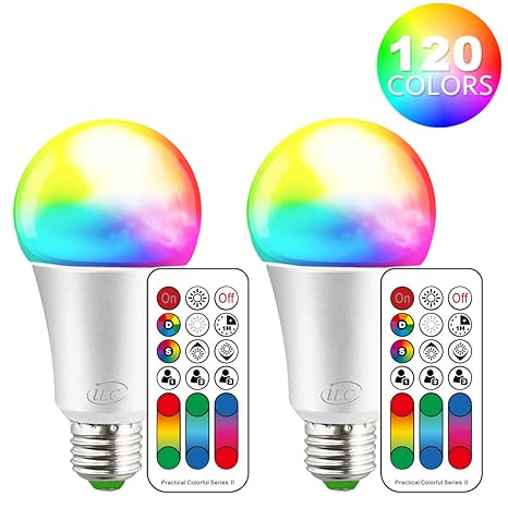 iLC LED E27 Farbwechsel Lampe RGB Birne 10W Warmweiß Fernbedienung
