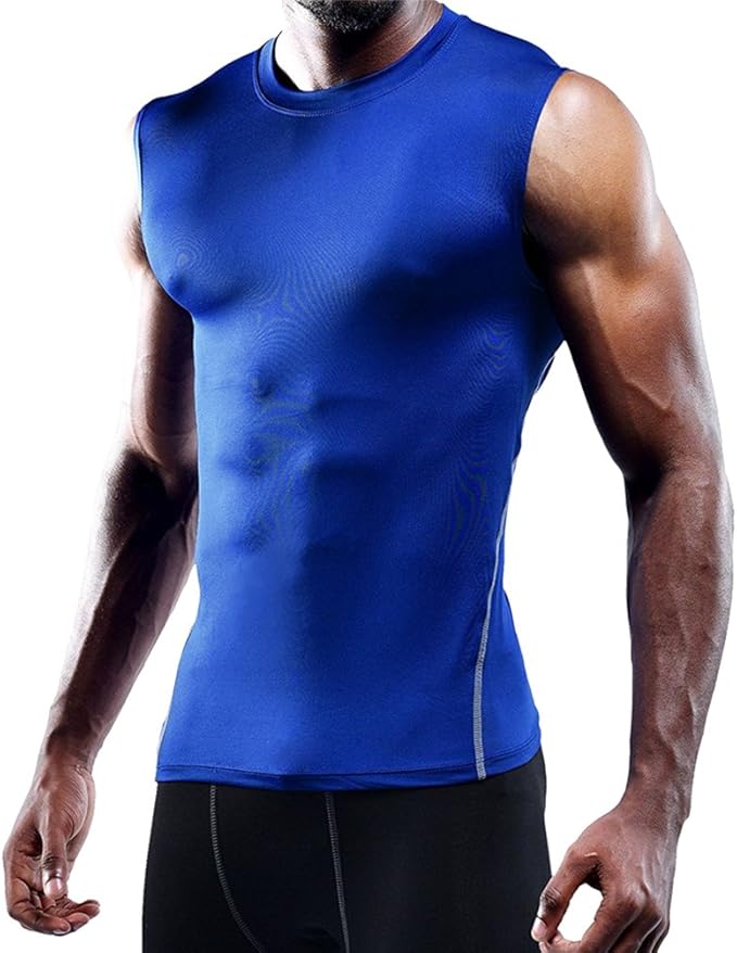 Herren Armellos Kompression Funktionsshirt Gym Top Sport Unterhemd T Shirt Weste Sporttops Kleidung Accessoires