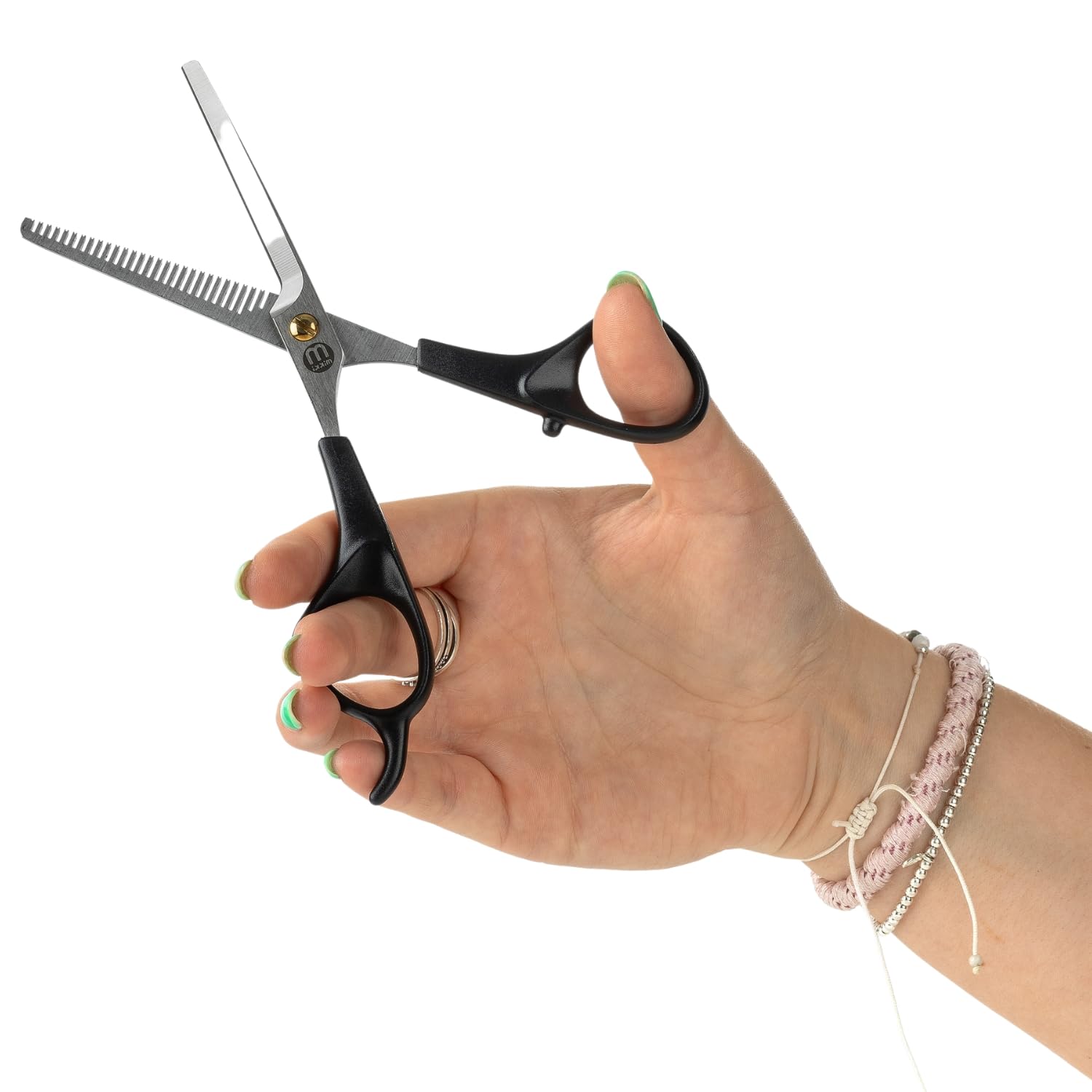 Mikki Dog, Cat Single Thinning Grooming Scissors - Pet Shears with Toothed Blade for Thick Coats