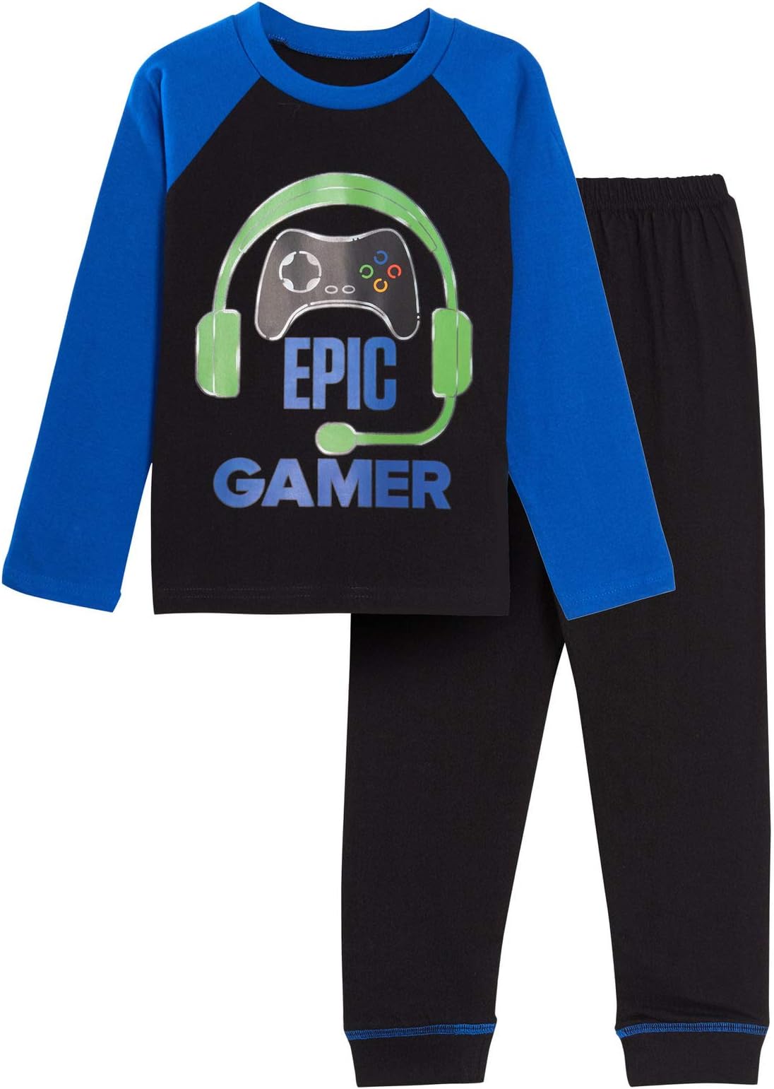 Boys Epic Gamer Pyjamas Gaming Pjs Headset + Controller Game Nightwear